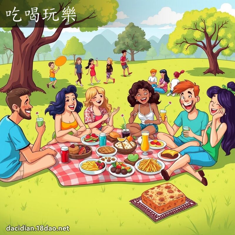 吃喝玩樂 - 國語大辭典配圖