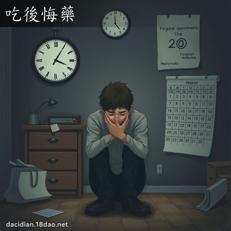 吃後悔藥 - 國語大辭典配圖