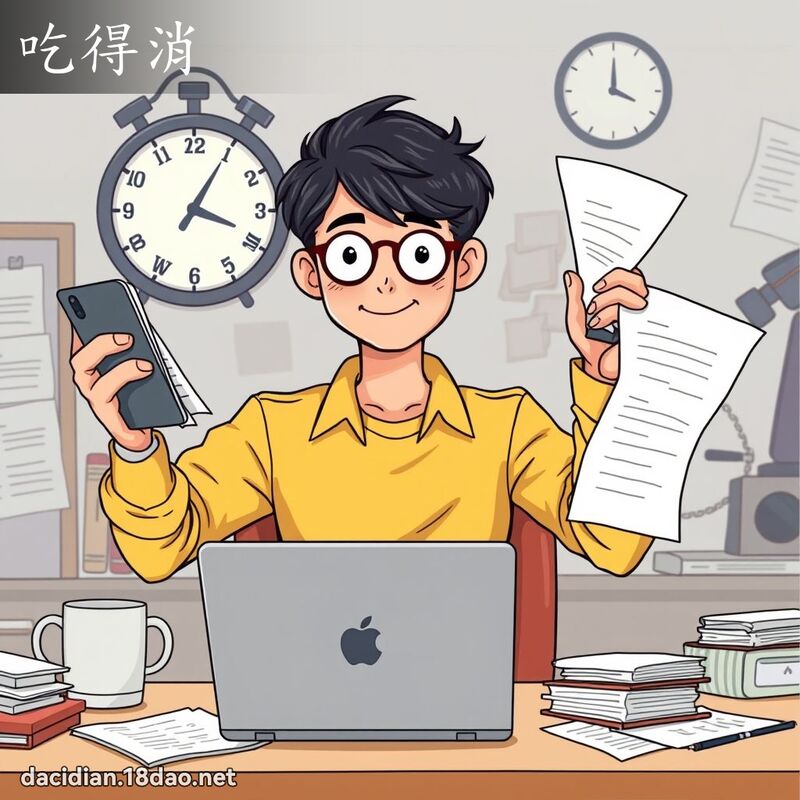 吃得消 - 国语大辞典配图