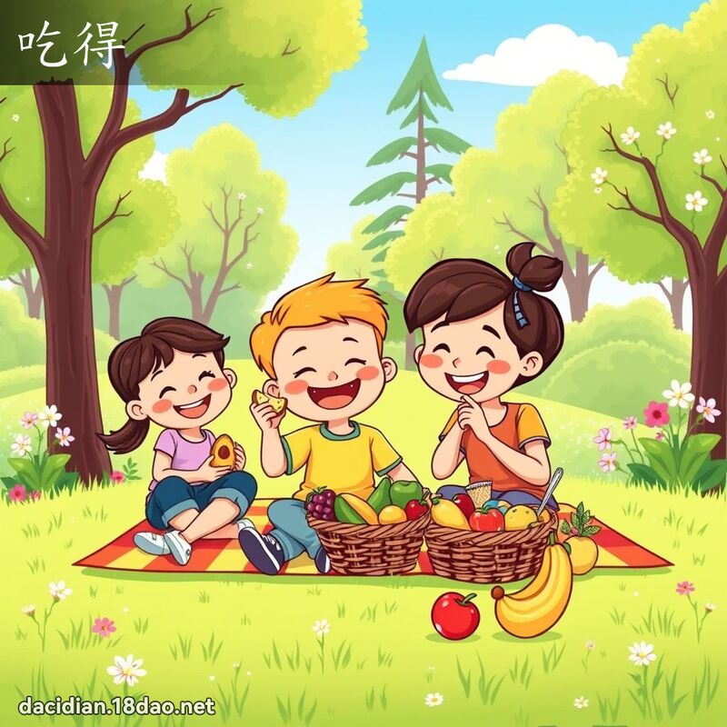 吃得 - 國語大辭典配圖