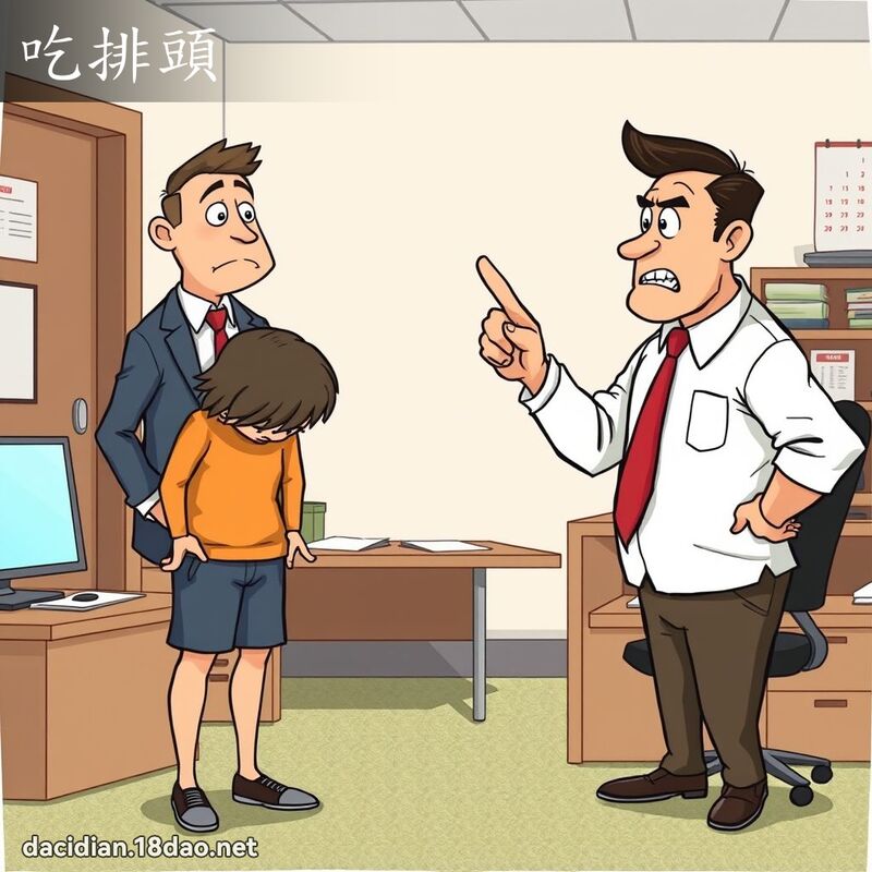 吃排头 - 国语大辞典配图