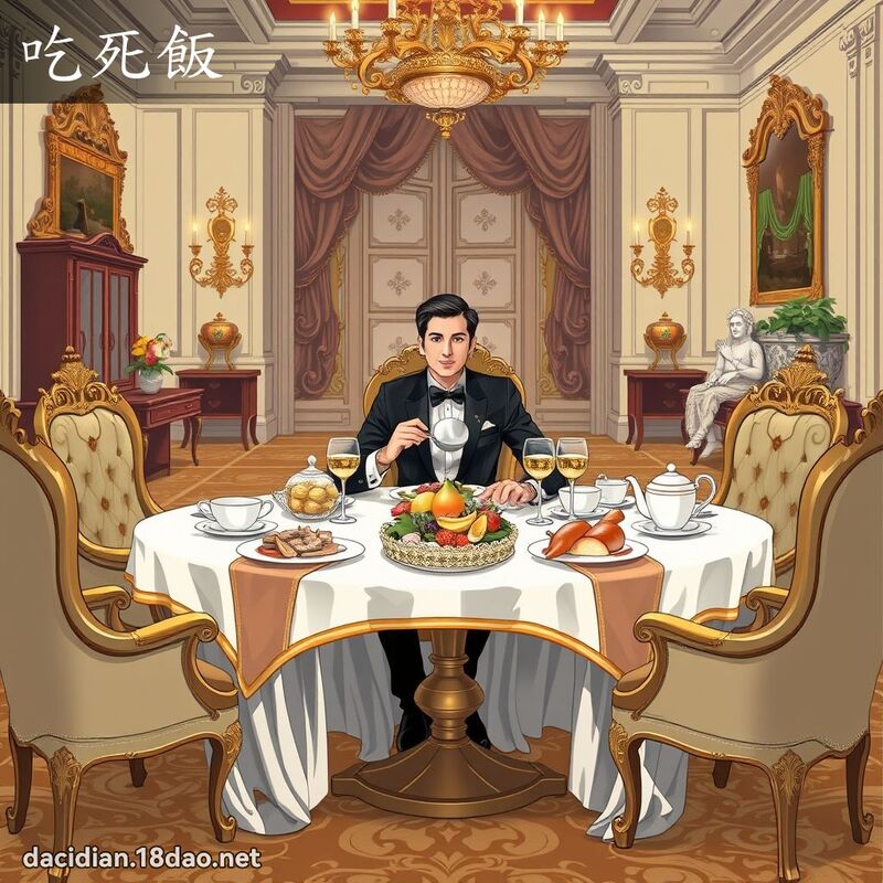 吃死饭 - 国语大辞典配图