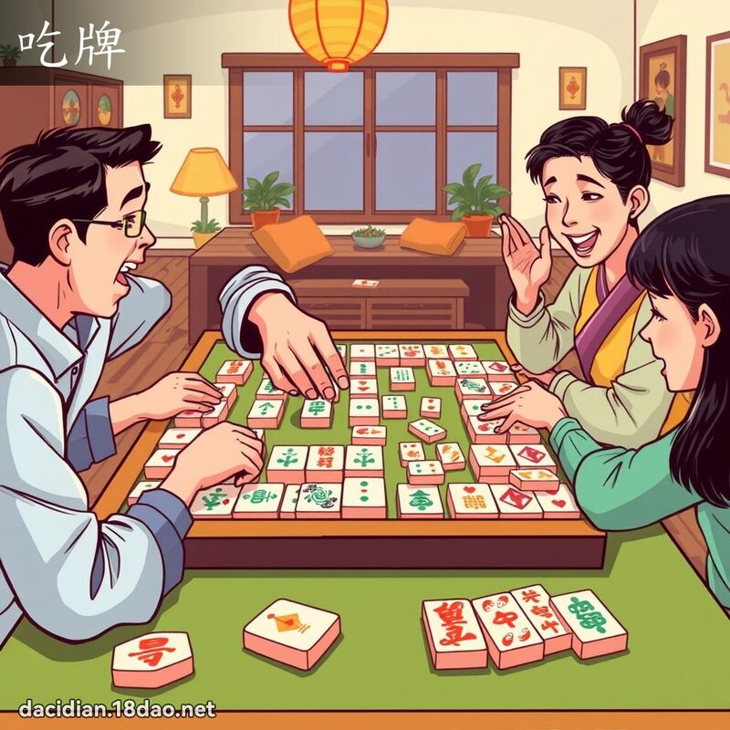 吃牌 - 国语大辞典配图