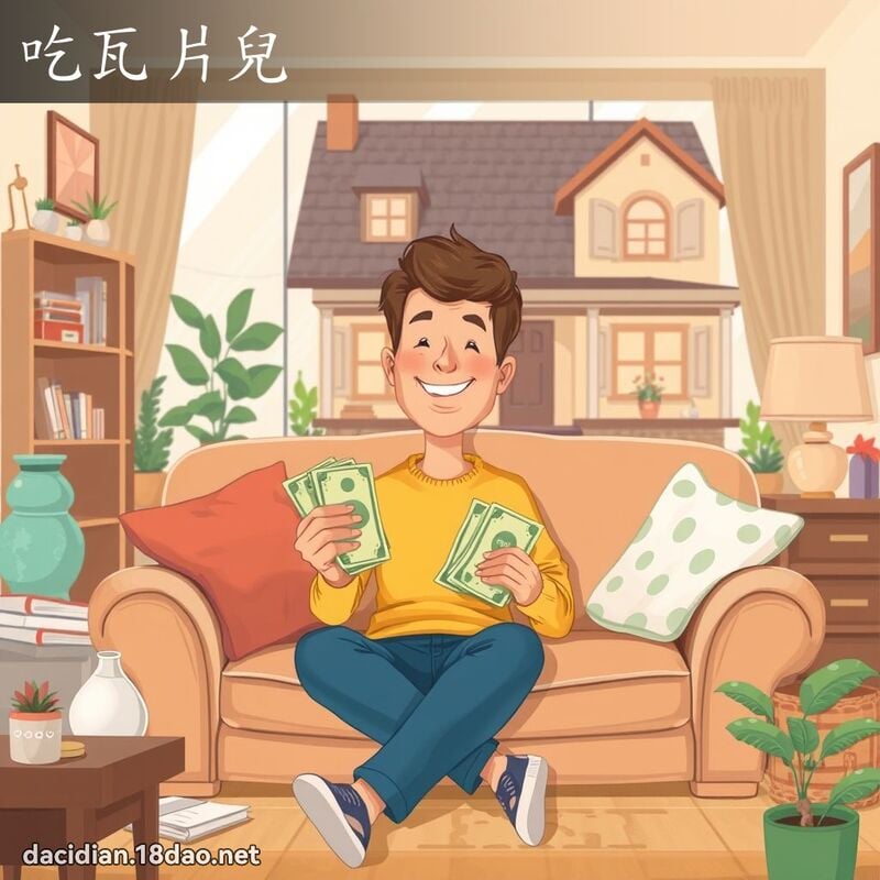 吃瓦片儿 - 国语大辞典配图