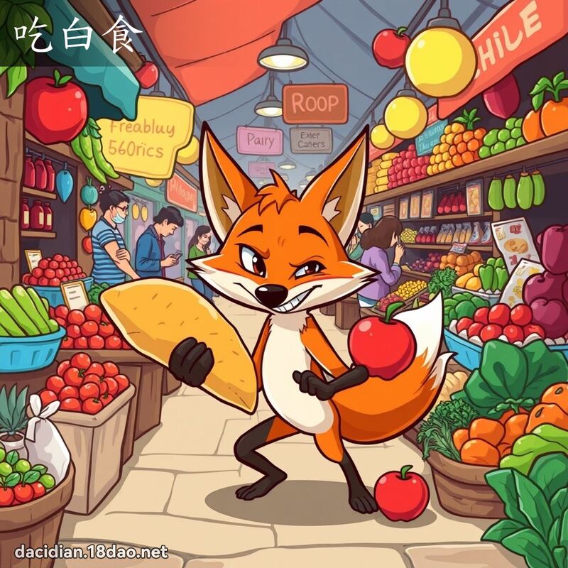 吃白食 - 国语大辞典配图