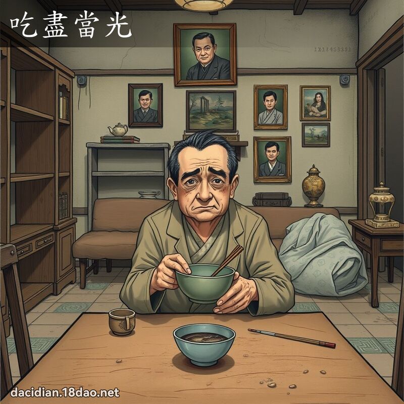 吃尽当光 - 国语大辞典配图