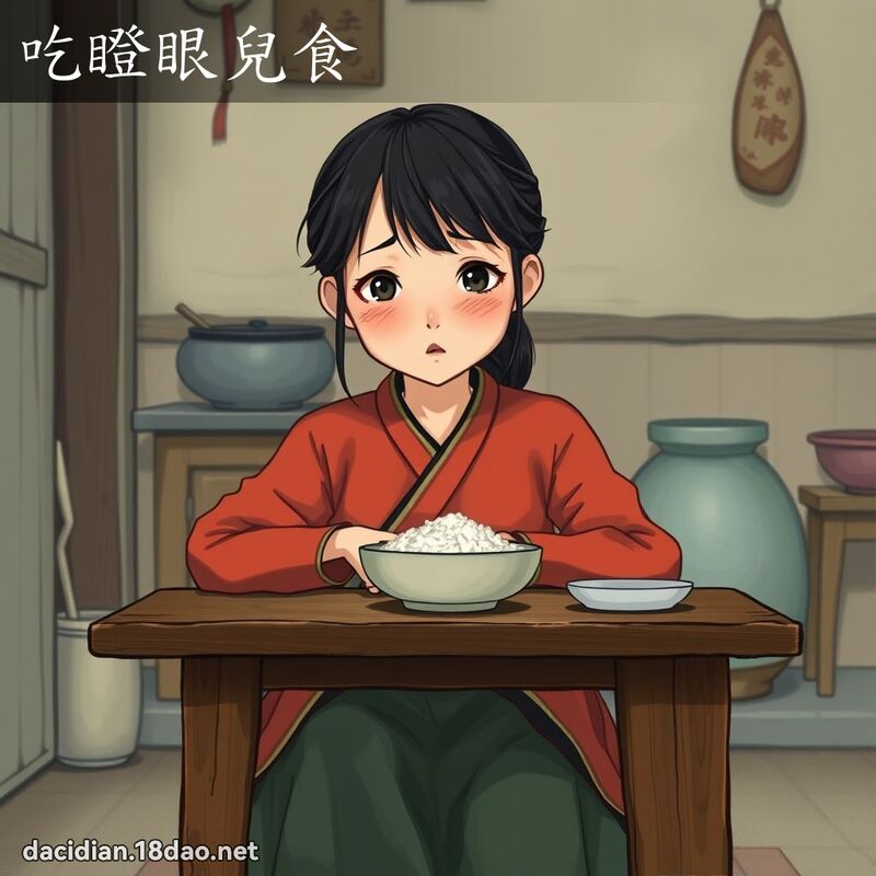 吃瞪眼儿食 - 国语大辞典配图