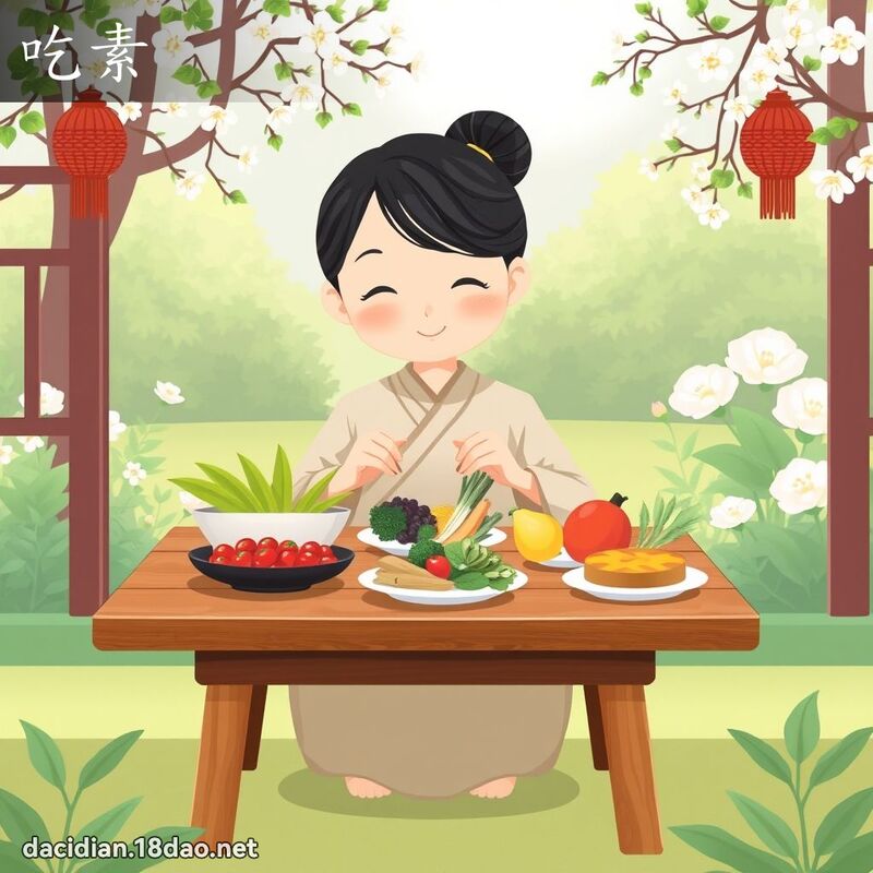 吃素 - 國語大辭典配圖