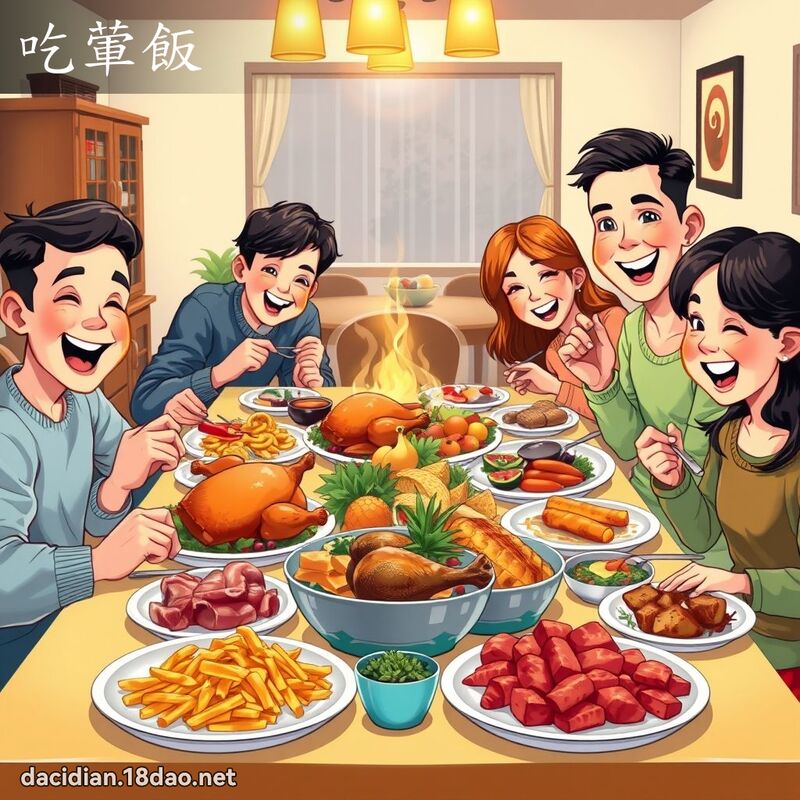 吃荤饭 - 国语大辞典配图