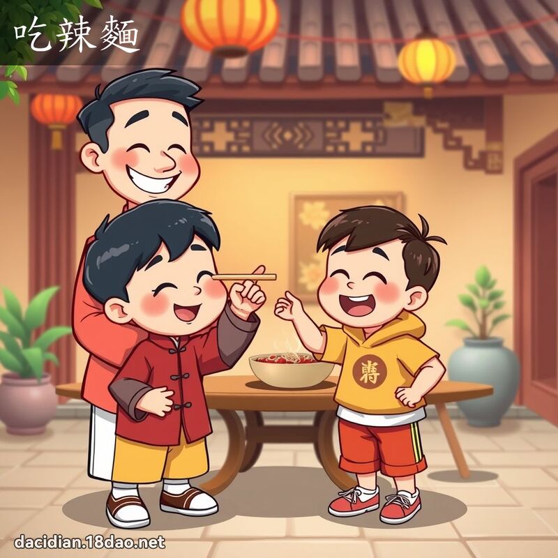 吃辣麵 - 國語大辭典配圖