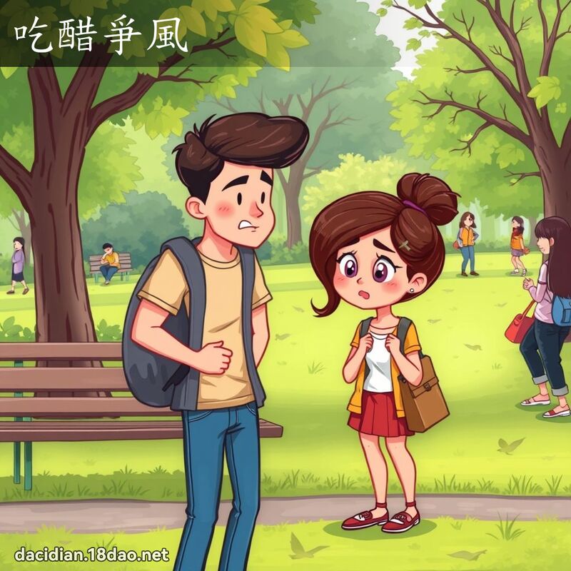 吃醋爭风 - 国语大辞典配图