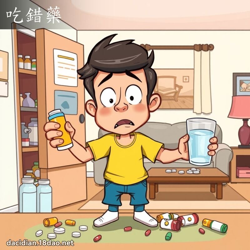 吃错药 - 国语大辞典配图