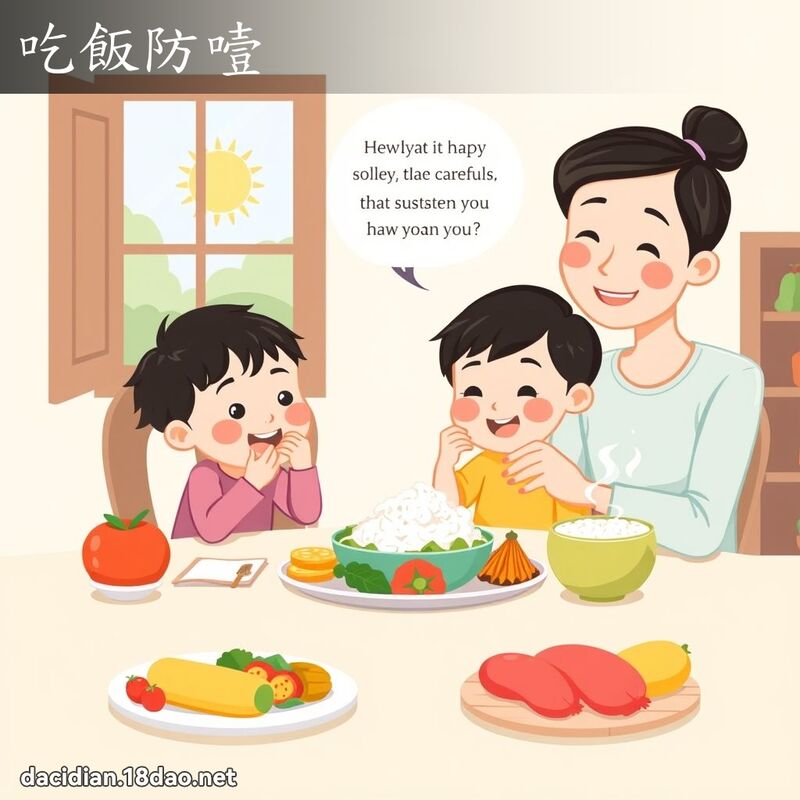 吃饭防噎 - 国语大辞典配图