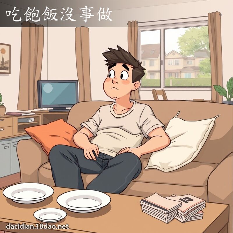 吃飽飯沒事做 - 國語大辭典配圖