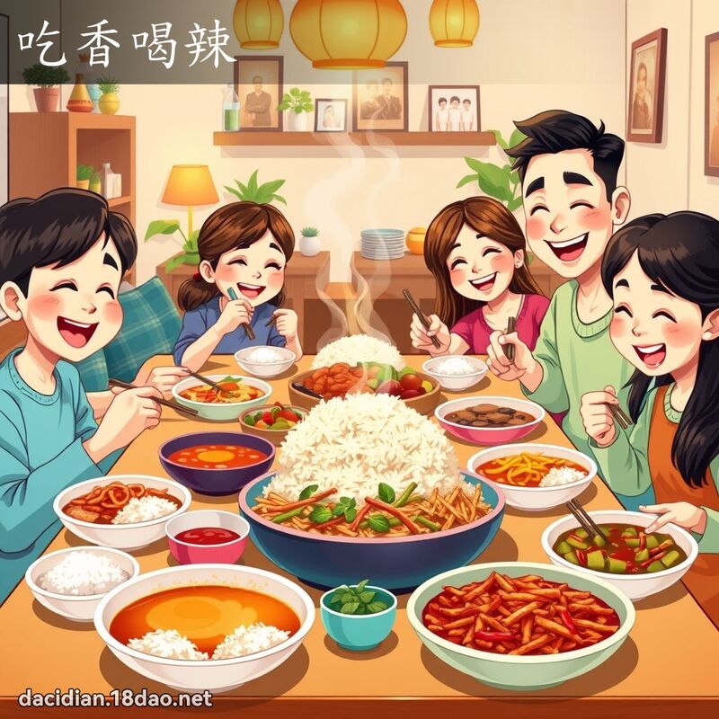 吃香喝辣 - 国语大辞典配图