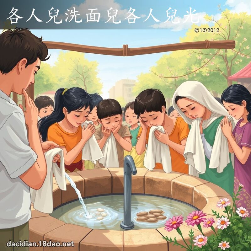 各人儿洗面儿各人儿光 - 国语大辞典配图