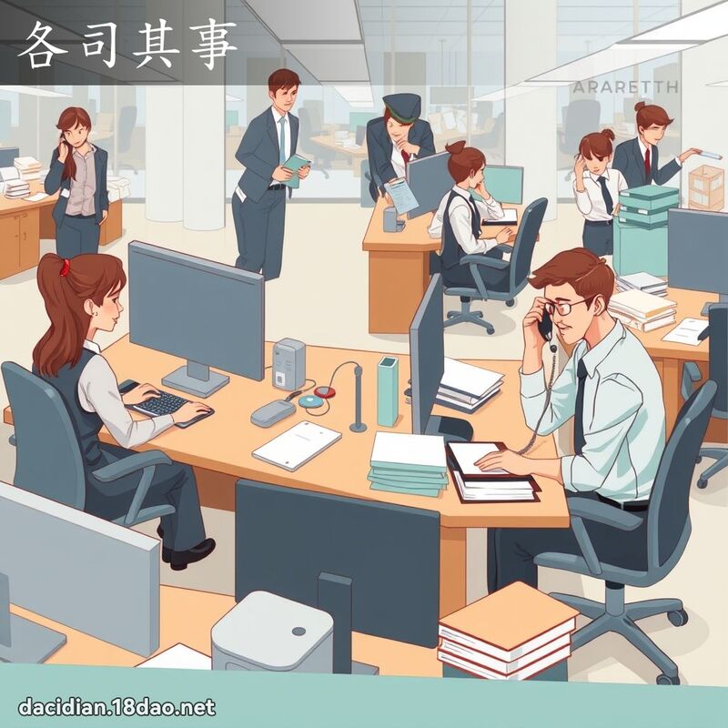 各司其事 - 国语大辞典配图