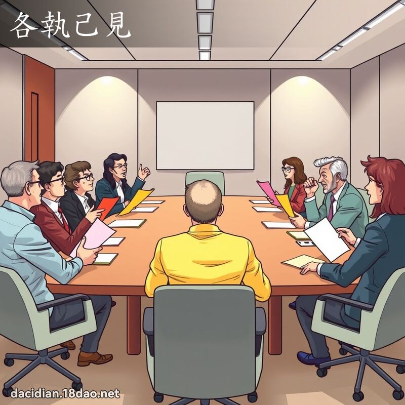各執己見 - 國語大辭典配圖