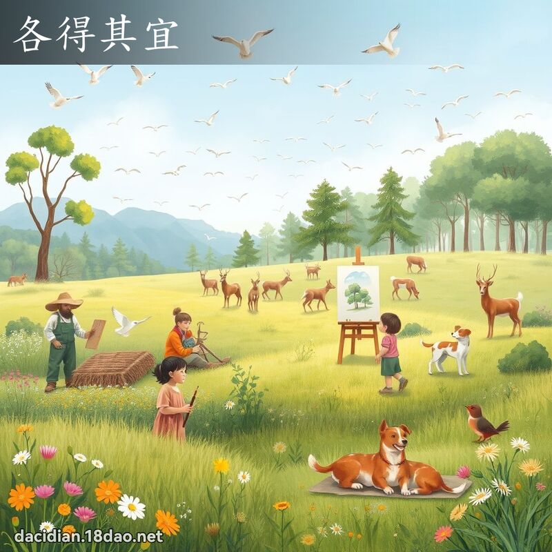 各得其宜 - 國語大辭典配圖