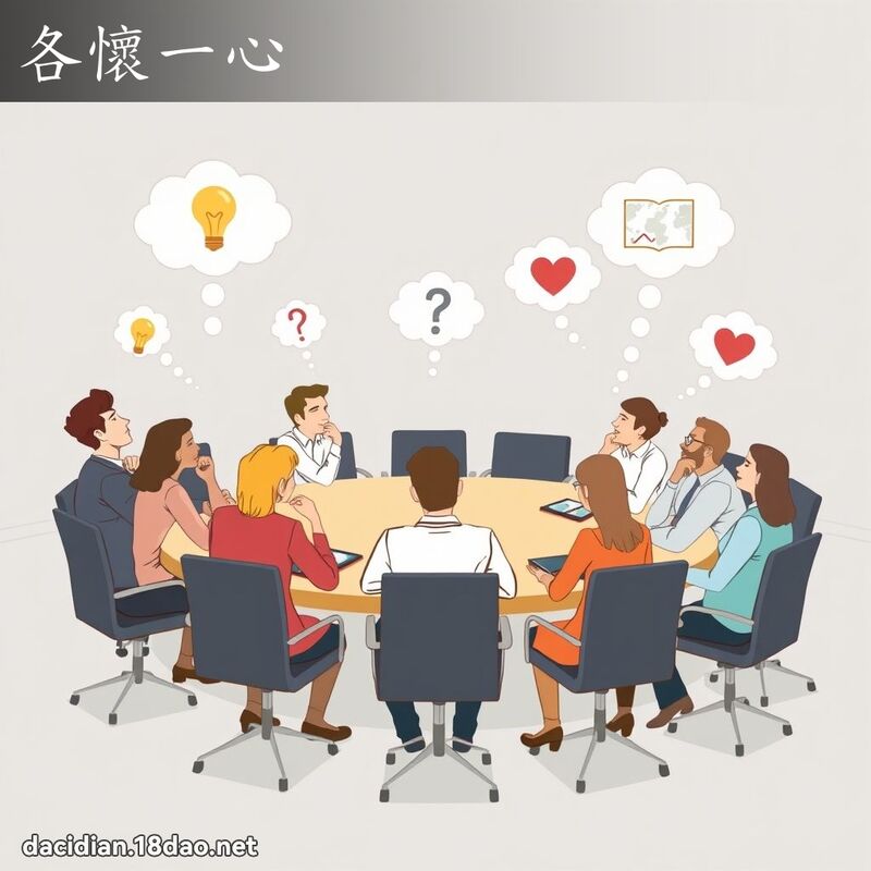 各懷一心 - 國語大辭典配圖
