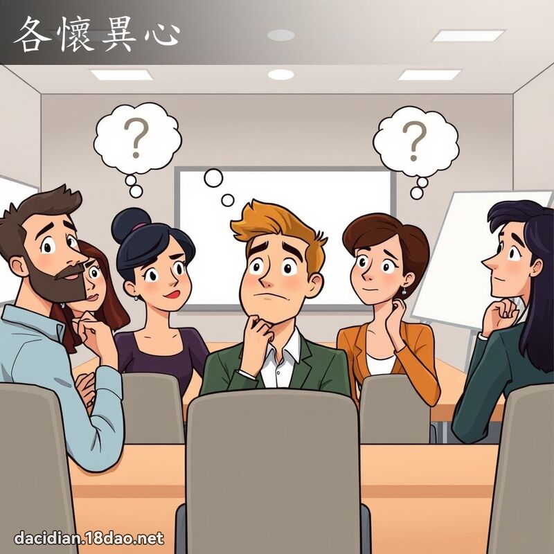各怀异心 - 国语大辞典配图