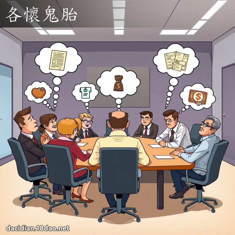 各懷鬼胎 - 國語大辭典配圖
