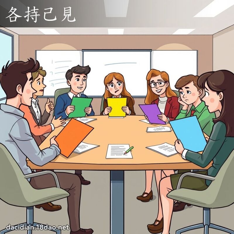各持己見 - 國語大辭典配圖