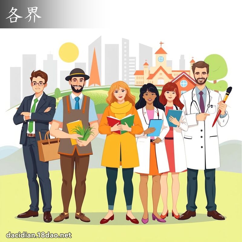各界 - 國語大辭典配圖