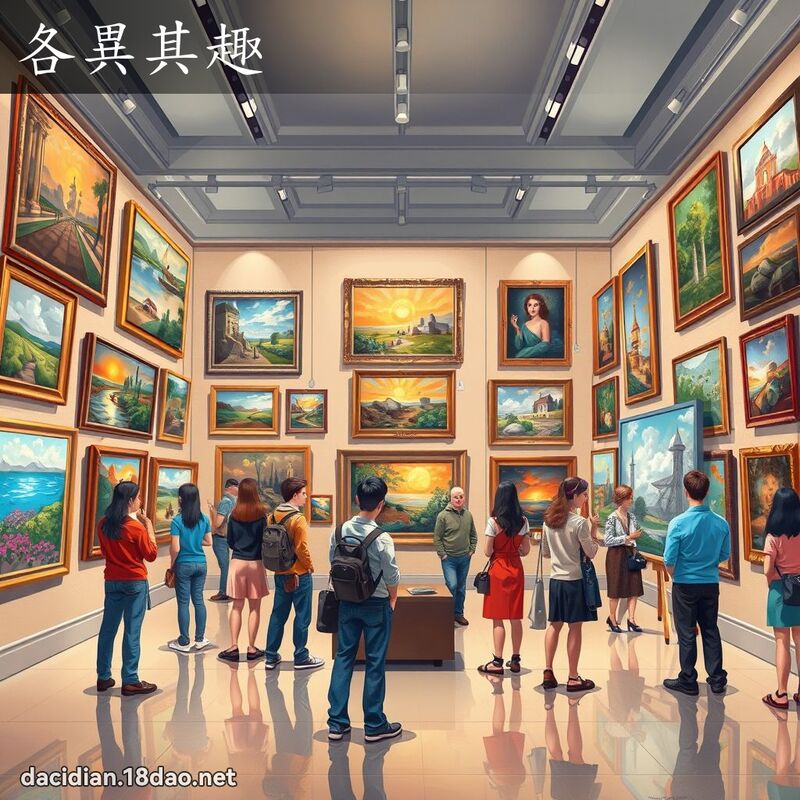 各異其趣 - 國語大辭典配圖