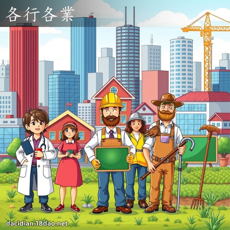 各行各業 - 國語大辭典配圖