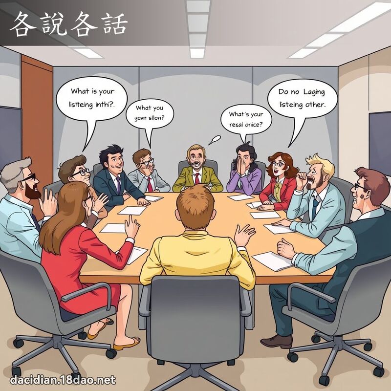 各說各話 - 國語大辭典配圖