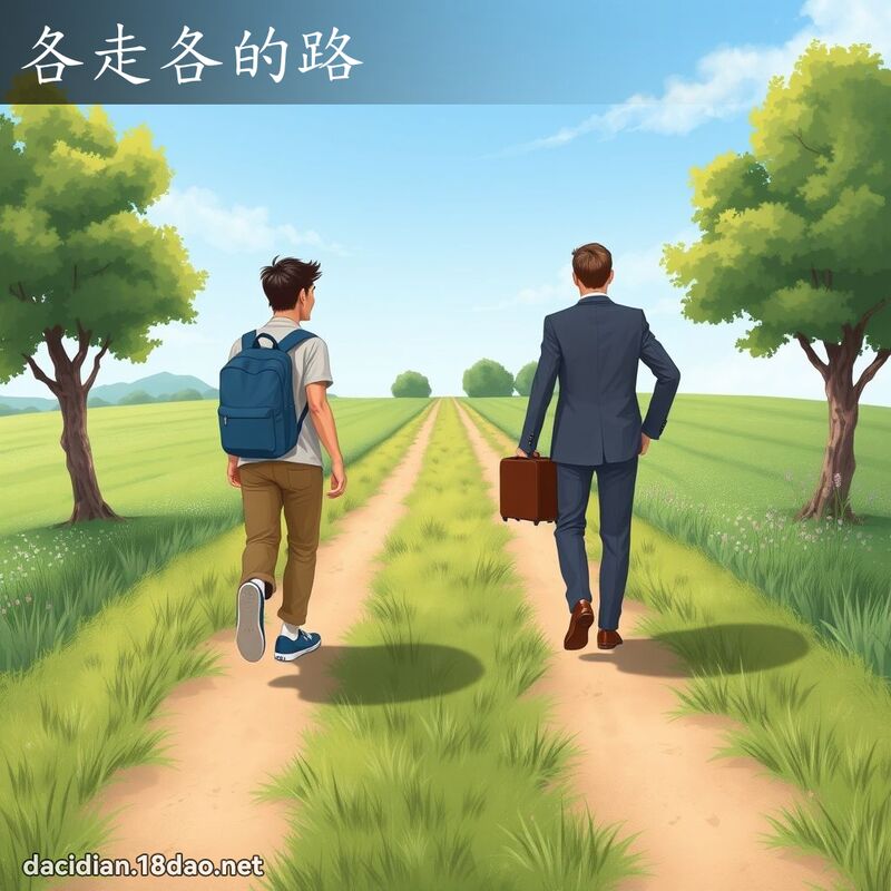 各走各的路 - 國語大辭典配圖