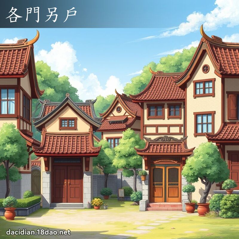 各门另户 - 国语大辞典配图