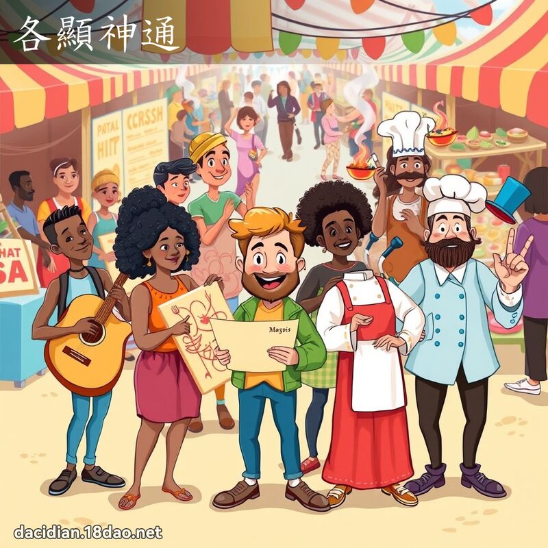 各顯神通 - 國語大辭典配圖