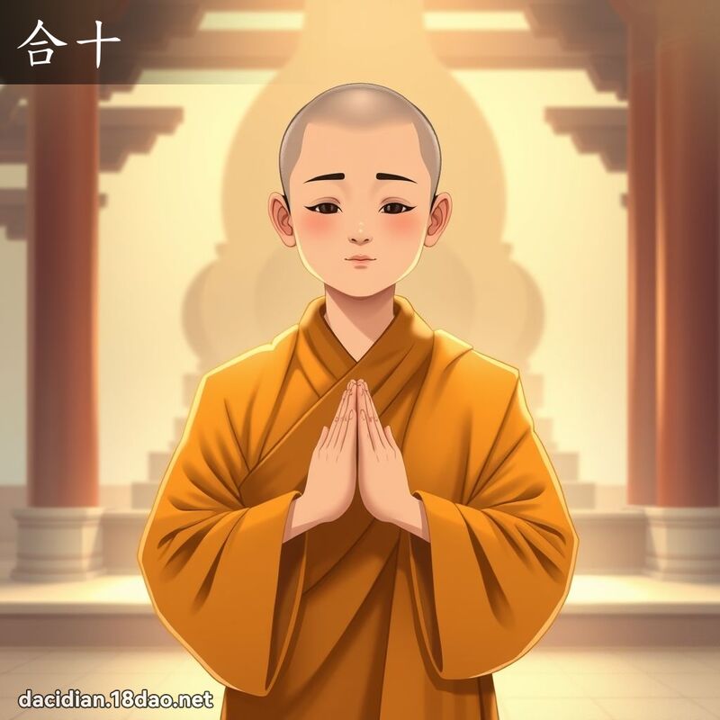合十 - 国语大辞典配图