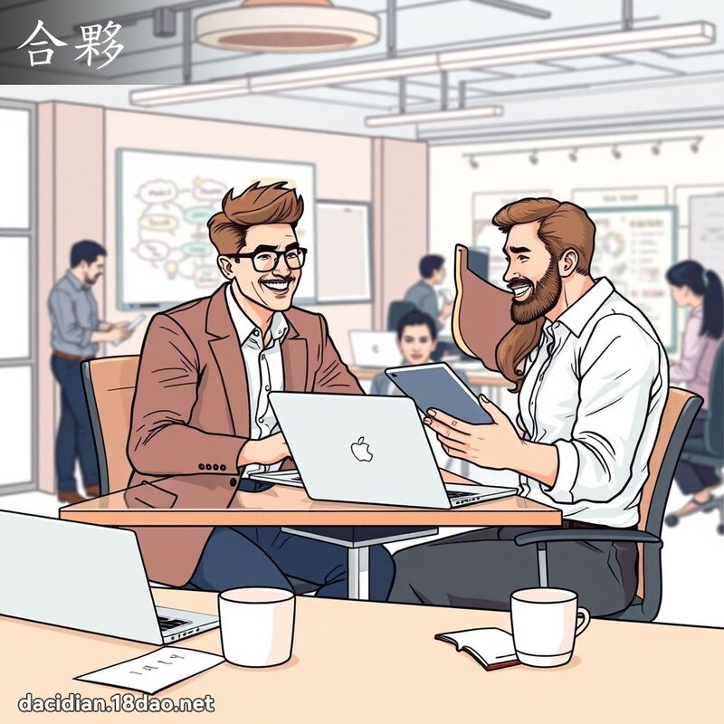 合伙 - 国语大辞典配图
