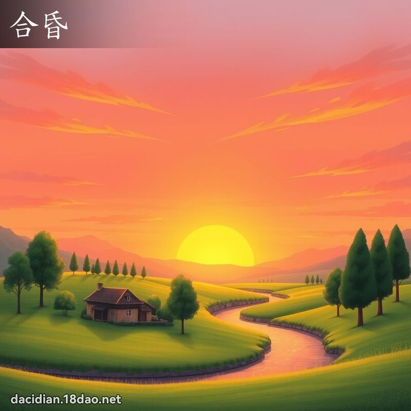 合昏 - 國語大辭典配圖