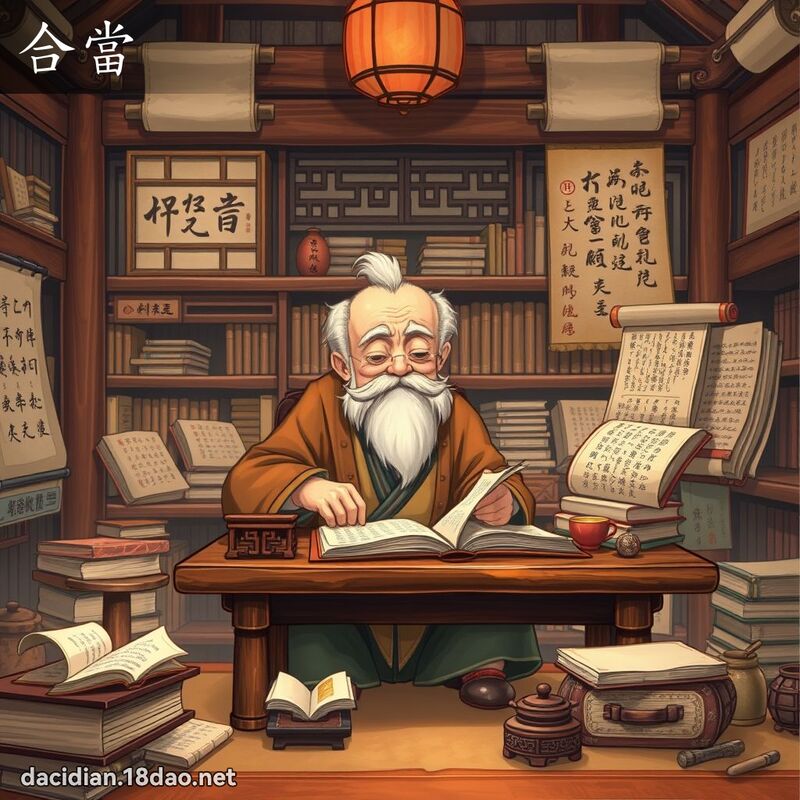 合當 - 國語大辭典配圖