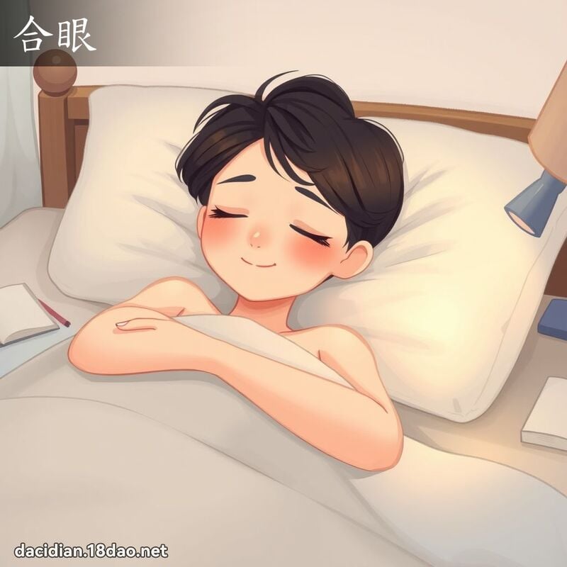 合眼 - 国语大辞典配图