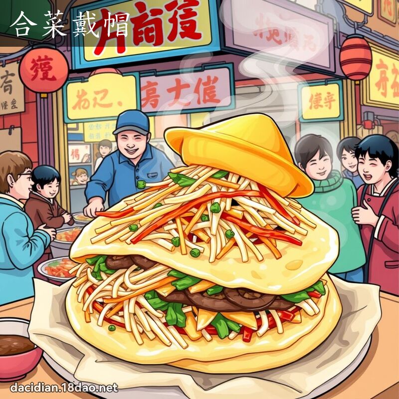 合菜戴帽 - 国语大辞典配图