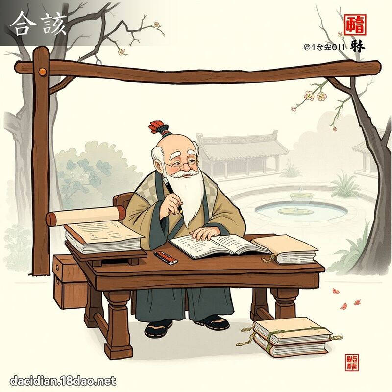 合该 - 国语大辞典配图