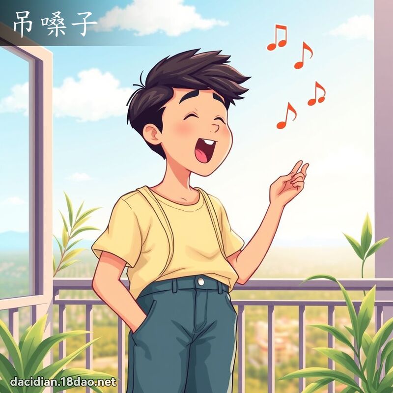 吊嗓子 - 国语大辞典配图