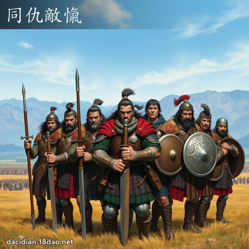 同仇敌愾 - 国语大辞典配图