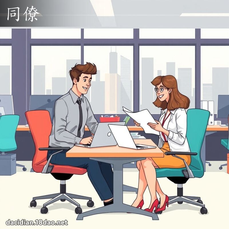 同僚 - 国语大辞典配图