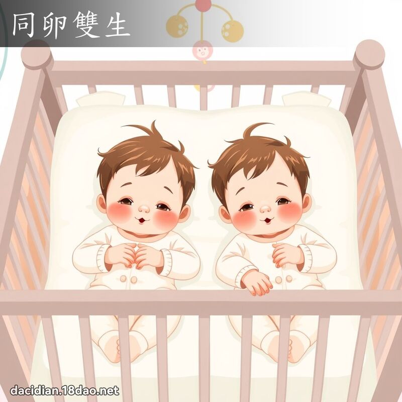 同卵雙生 - 國語大辭典配圖