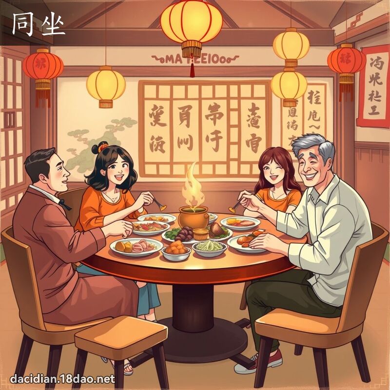 同坐 - 国语大辞典配图
