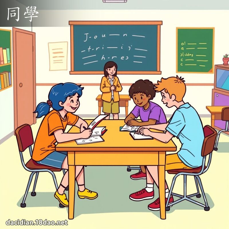 同學 - 國語大辭典配圖