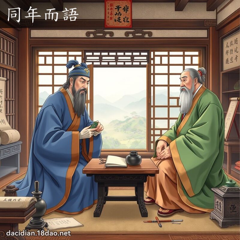 同年而語 - 國語大辭典配圖