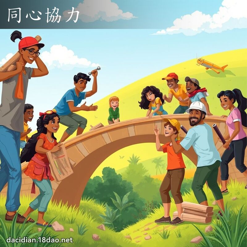 同心协力 - 国语大辞典配图