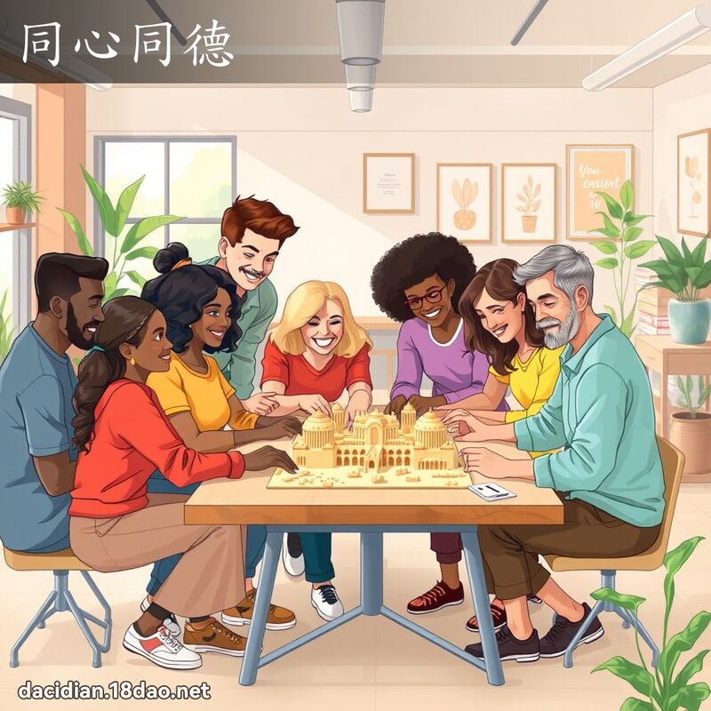同心同德 - 國語大辭典配圖